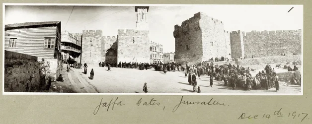 Portes de Jaffa, Jérusalem, 14 décembre 1917